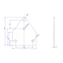 Support amortisseur AL-KO version Humbaur 110x130mm