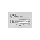 Charnière de porte arrière, acier inoxydable, longueur 292,5 mm