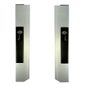 Serrures latérales abaissables sans butée, aluminium anodisé