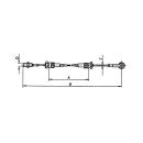 Câbles AL-KO Bowden pour amovibles + réglables en hauteur AE HL 490 mm / GL 700 mm, C 6 mm, D M12