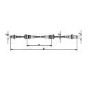 Câbles AL-KO Bowden pour amovibles + réglables en hauteur AE HL 700 mm / GL 960 mm, C 6 mm, E M12 à droite, D M12 à gauche