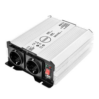 Convertisseur de tension 12-230V 1000W / 2000W + USB