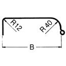 Profil de garde-boue simple essieu 12/40 B200 R400 L1285 S800 H415