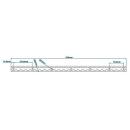 Rail darrimage en aluminium coupé sur mesure, percé 610 x 30 x 11