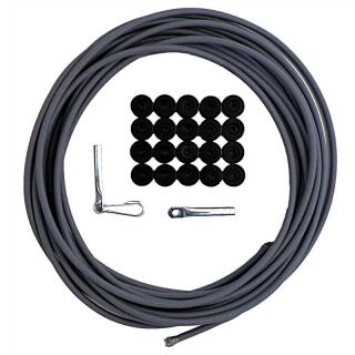 Kit de fixation pour bâches Corde extensible 10m, 20 boutons ronds, 2 terminaisons de corde