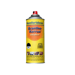 Bombe aérosol Brantho Korrux "nitrofest" 400 ml noir de jais RAL 9005