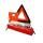 3 pièces avec triangle d'avertissement et gilet de sécurité