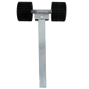 Support fixe tube carré 2 rouleaux oscillants 40 x...