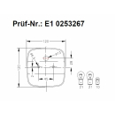 Lampe à trois chambres Geka BBSK123 / 5 avec éclairage de plaque dimmatriculation