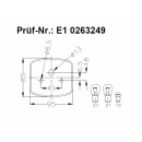Lampe Geka BBSK95L gauche avec éclairage de plaque dimmatriculation