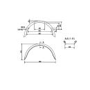 De Haan - Garde-boue pour modèles à un essieu HR 2480, H 2413/12, L 240 / S 800 mm