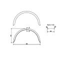 De Haan - garde-boue pour véhicules à un essieu HR 2496, H 2416/12, L 240 / S 960 mm