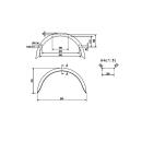 De Haan - garde-boue pour essieu simple HR 2080, H 2013/12, L 200 / S 800 mm