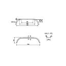 De Haan essieu tandem pour garde-boue THRD 22155, D 2220/12, B 220 / S 1550 mm