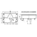 Lampe à plusieurs chambres, droite BBSKW 830 R, réflecteur triangulaire, KZL, RFS