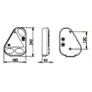 Feu compact 2900/10, clignotant gauche, frein, queue, NSL, KZL, baie.