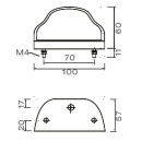 Éclairage de plaque dimmatriculation Regpoint avec câble, longueur 500 mm, 2 pôles avec connecteur.